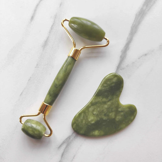 Depuffing Jade Eye Roller & Gua Sha